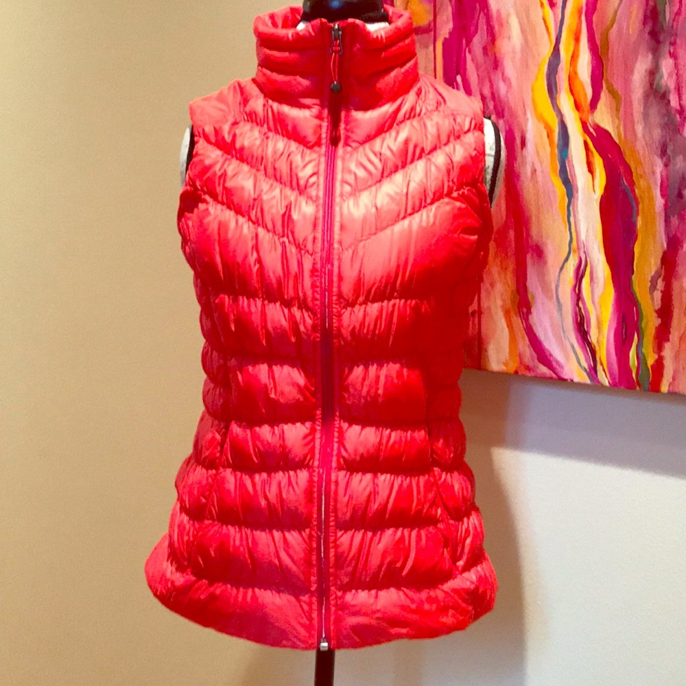 Athleta Red Puffer Vest